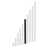 Adam Hall 61535 B Heavy Duty Rack Rail Black