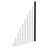 Adam Hall 61535 B Heavy Duty Rack Rail Black