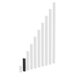 Adam Hall 61535 B Guida Rack Robusta (Nero)