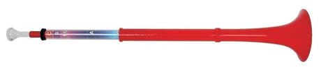 pBuzz rosso, strumento per principianti in plastica con tiro