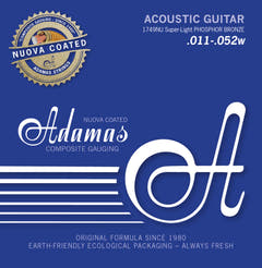 Corde Adamas per Chitarre acustica Nuova phosphor bronze coated - Super-Light .011-.052 (1749NU)