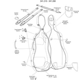 Chiusura GEWA per custodia Air per violoncello