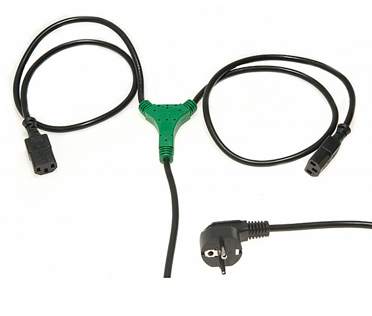 IEC Y-Split Plug Schuko to 2x IEC Female 13A Appliance Plug