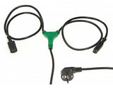 IEC Y-Split Plug Schuko to 2x IEC Female 13A Appliance Plug