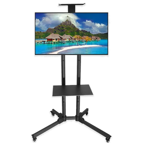 TV Stand – Mobilt TV-gulvstativ til 32”-70” skærme med hylder og hjul