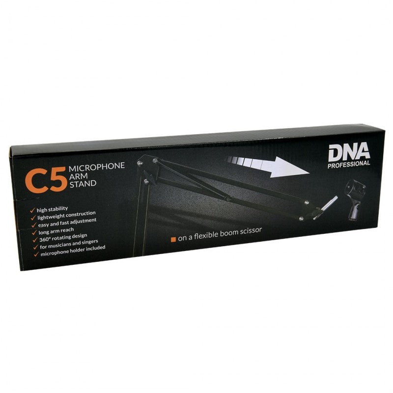 Supporto da tavolo per microfono DNA C5 con braccio
