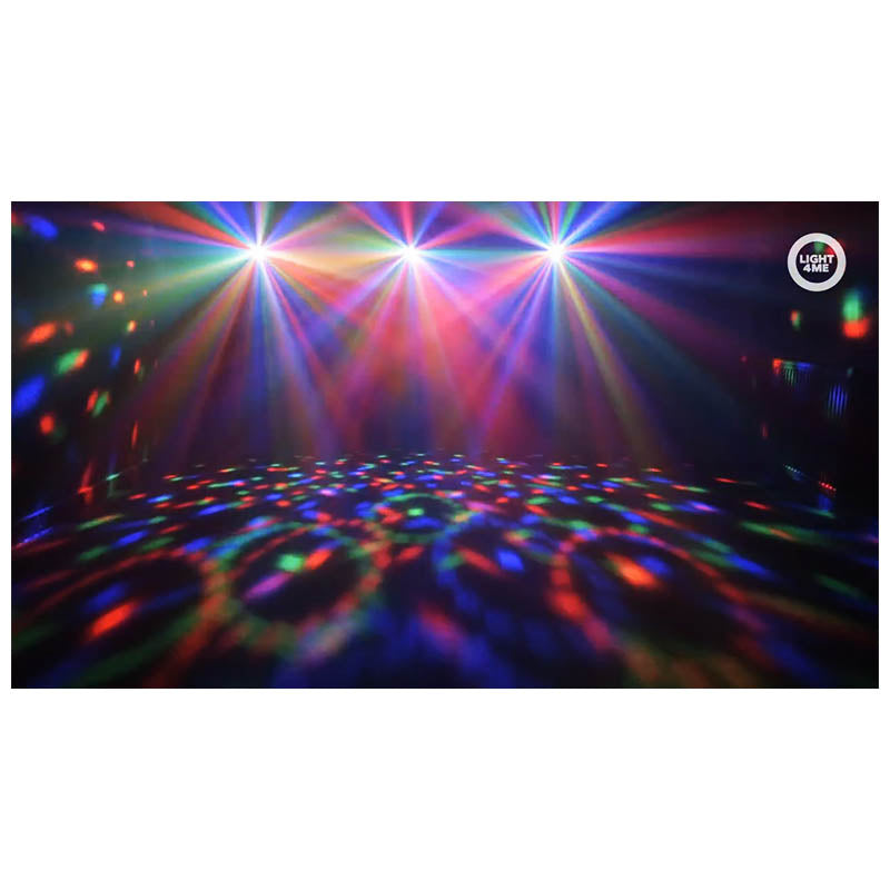 LIGHT4ME T-BAR LED PAR BLOMSTERKUGLE LASER UV STROBE illuminazione da discoteca multieffetto