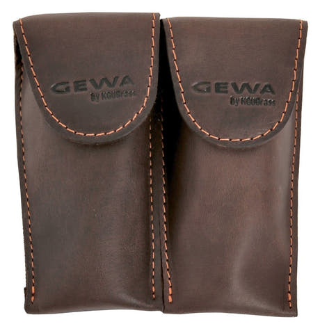 Custodia GEWA Crazy Horse Trumpet Double per 2 bocchini da tromba, marrone