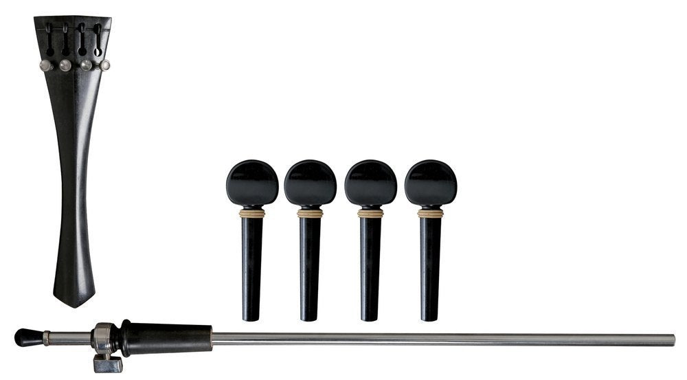 GEWA set di accessori in ebano per violoncello 4/4, fineaccordatori