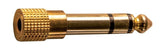 Adattatore GEWA jack stereo da 6,3 mm femmina-maschio, dorato