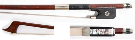 Otto Dürrschmidt GEWA Exclusive cellobue, pernambuco, ottekantet, sølv