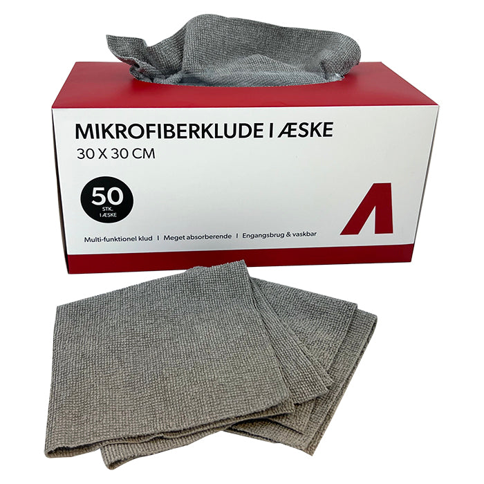 Panni in microfibra in scatola, 30x30cm, 180gsm, 50 pezzi.