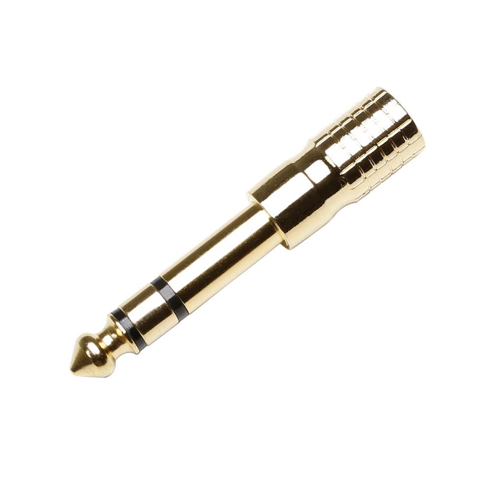 Adattatore Jack Stereo 3,5mm a Jack Stereo 6,3mm (Oro)
