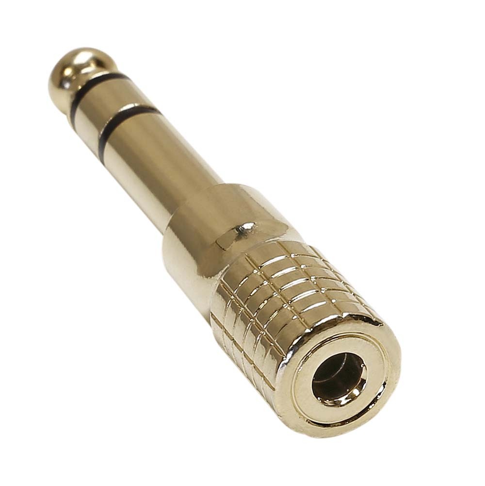 Adattatore Jack Stereo 3,5mm a Jack Stereo 6,3mm (Oro)