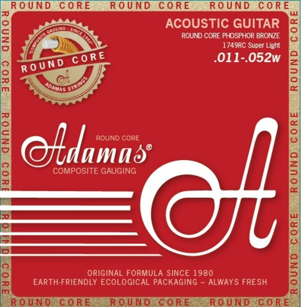 Corde per chitarra Adamas Round Core 1749RC, Super Light .011-.052