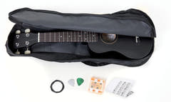 Miguel Almeria Player Pack, ukulele soprano nero opaco con custodia bag