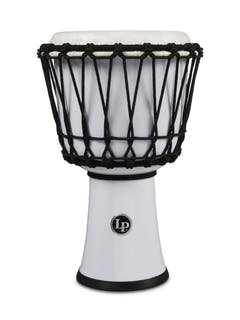 Latin Percezione Djembe World con corda, 7 pollici, Circle - White (LP1607WH)