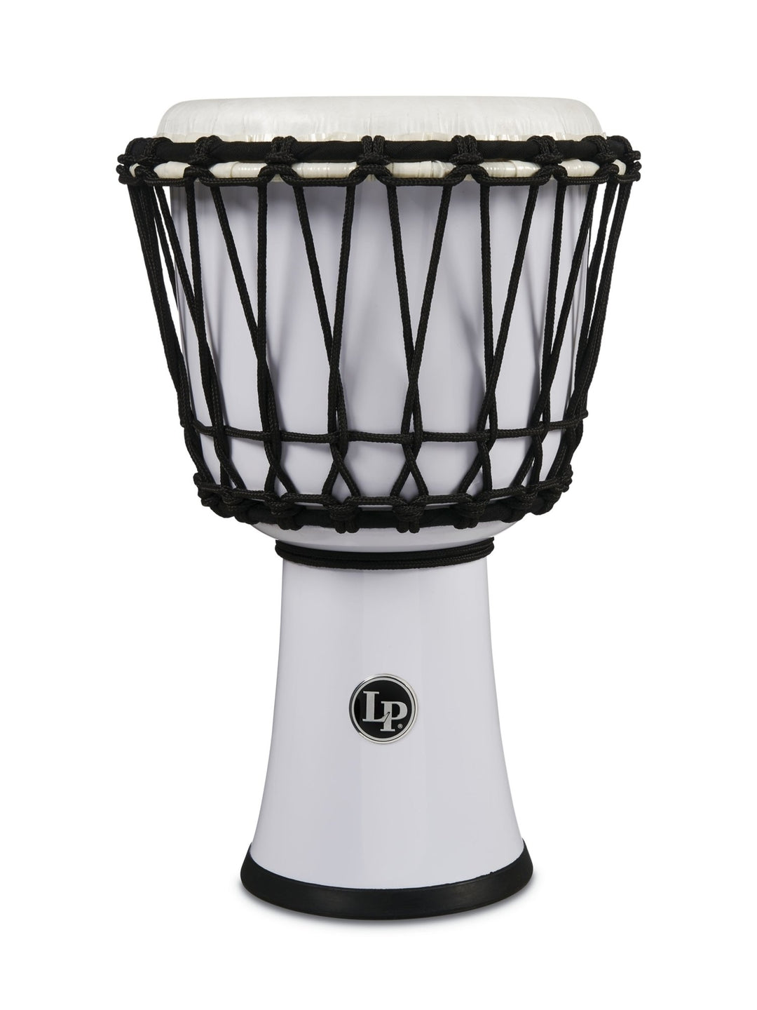 Latin Percezione Djembe World con corda, 7 pollici, Circle - White (LP1607WH)