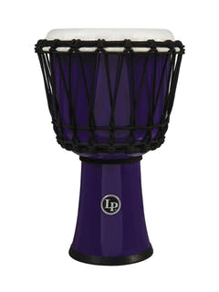 Latin Percezione Djembe World 7-inch Circle accordato a corda - Purple (LP1607PL)