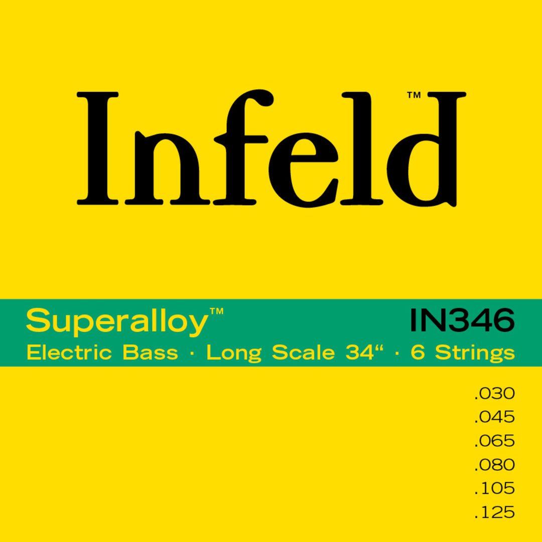 Thomastik-Infeld corde per basso elettrico Superalloy. Round Wound Long Scale - set 6 corde long (IN346)