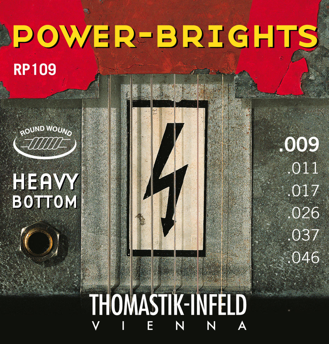 Corde Thomastik-Infeld per Chitarre elettrica serie Power Brights - set 009 heavy (RP109)