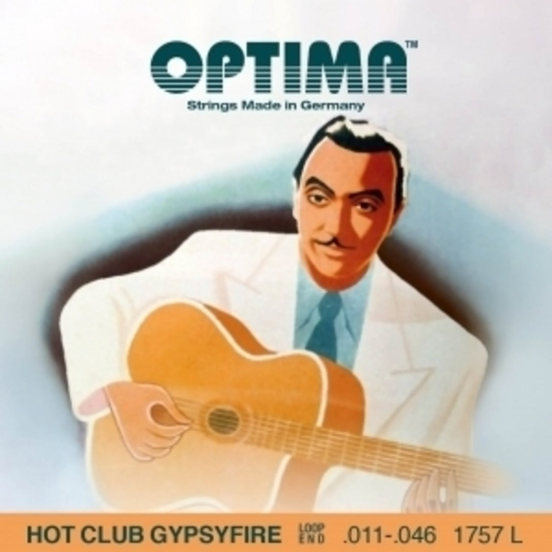 Optima Strings per chitarre acustiche Hot Club Gypsyfire argentate - set con estremità ad asola (1757L)