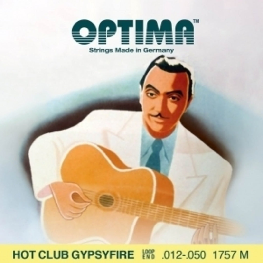 Optima Strings per chitarre acustiche Hot Club Gypsyfire argentate - Set con estremità ad anello (1757M)