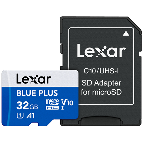 Lexar BLUE PLUS microSDHC 32GB UHS-I 100MB/s con adattatore SD