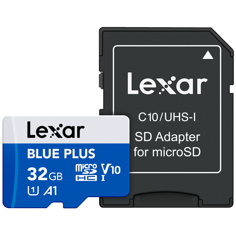 Lexar BLUE PLUS microSDHC 32GB UHS-I 100MB/s con adattatore SD