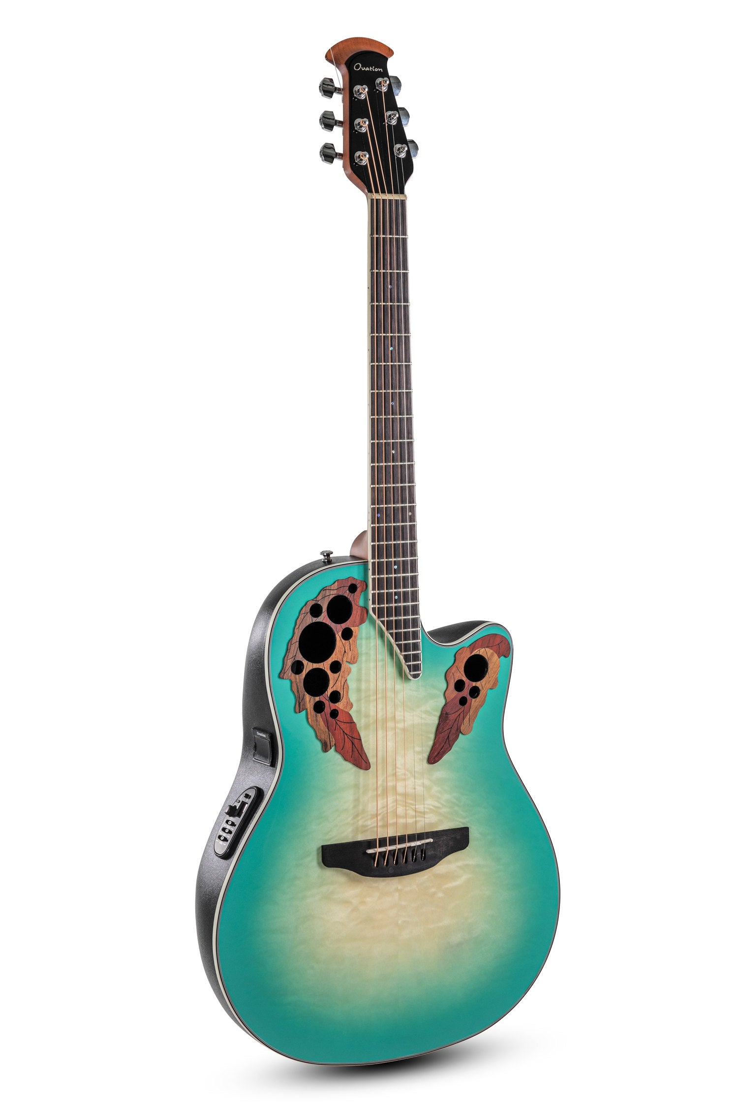 Ovation E-Acoustic Guitar Celebrity Elite Plus Mid Cutaway - Mintburst (CE44X-9B-G)