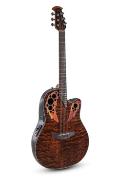 Ovation E-Acoustic chitarre Celebrity Elite Plus Mid Cutaway - Dark Tiger Eye (CE44P-TGE-G)