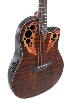 Ovation E-Acoustic chitarre Celebrity Elite Plus Mid Cutaway - Dark Tiger Eye (CE44P-TGE-G)