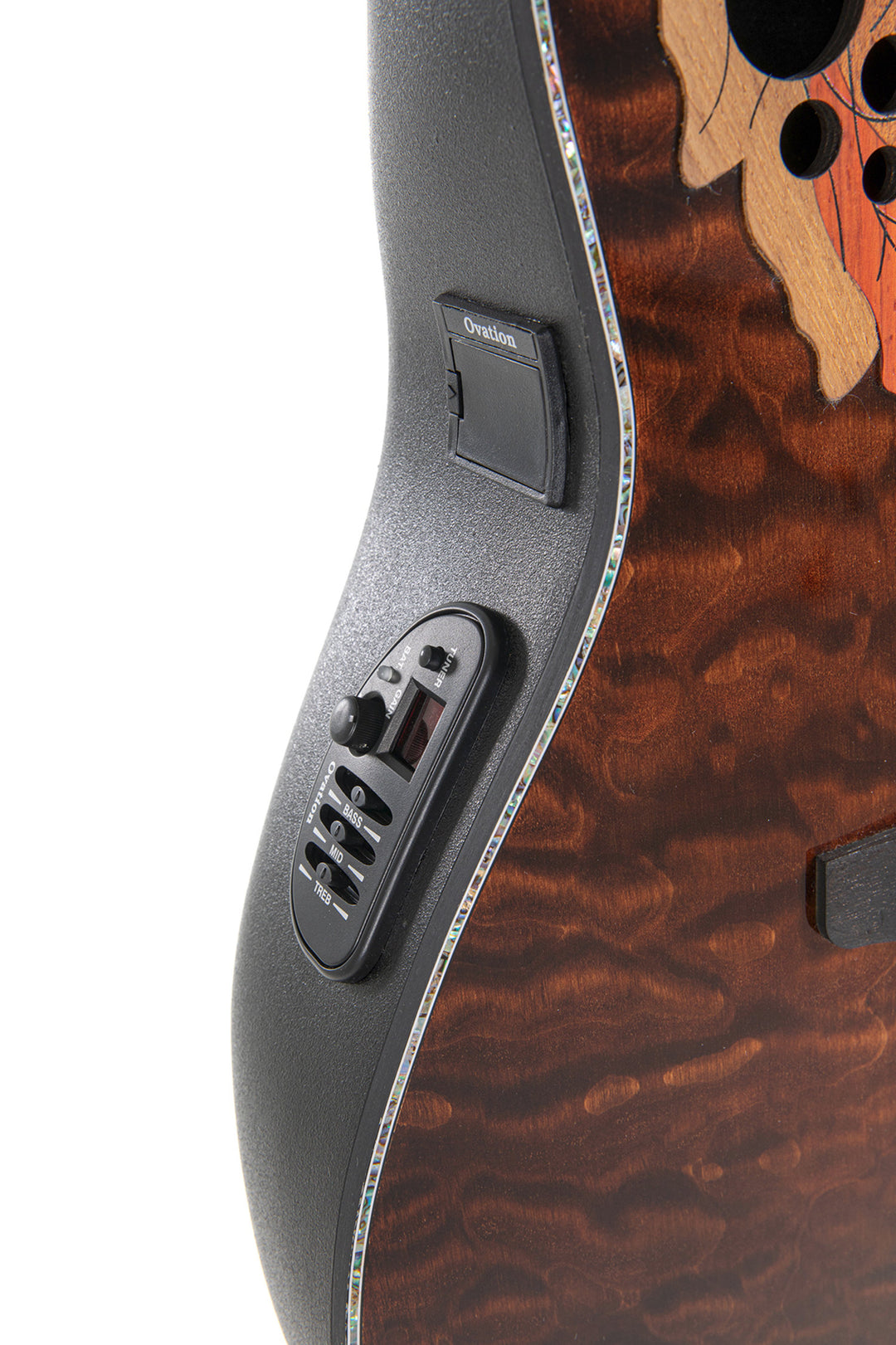 Ovation E-Acoustic chitarre Celebrity Elite Plus Mid Cutaway - Dark Tiger Eye (CE44P-TGE-G)