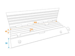 EUROLITE Cablebridge 5 Canali 900x500x50mm