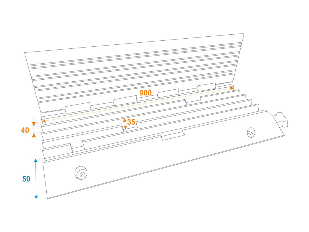 EUROLITE Cablebridge 5 Canali 900x500x50mm