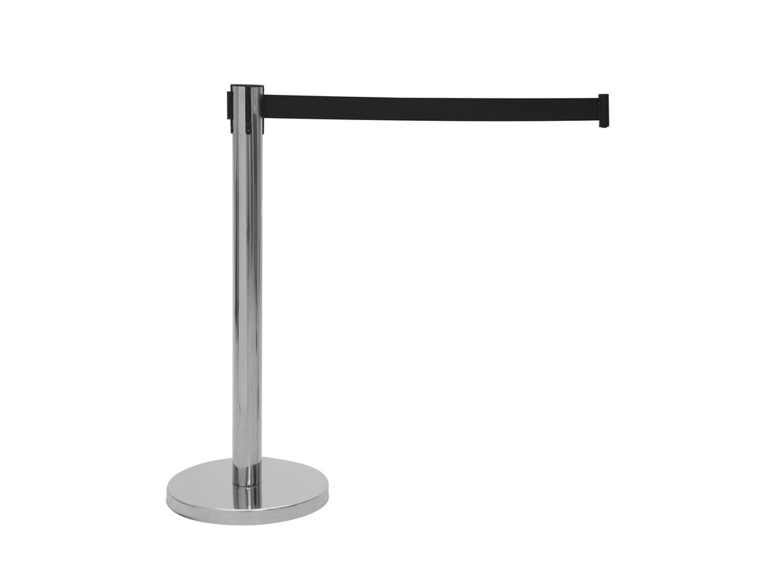 EUROLITE Sistema di barriere con cintura nera retrattile