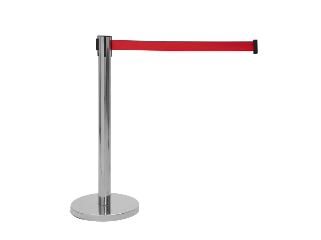 Sistema di barriere EUROLITE con nastro rosso retrattile