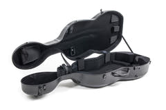 GEWA Polycarbonate 4.6 custodia per violoncello 4/4, nera, Rolly