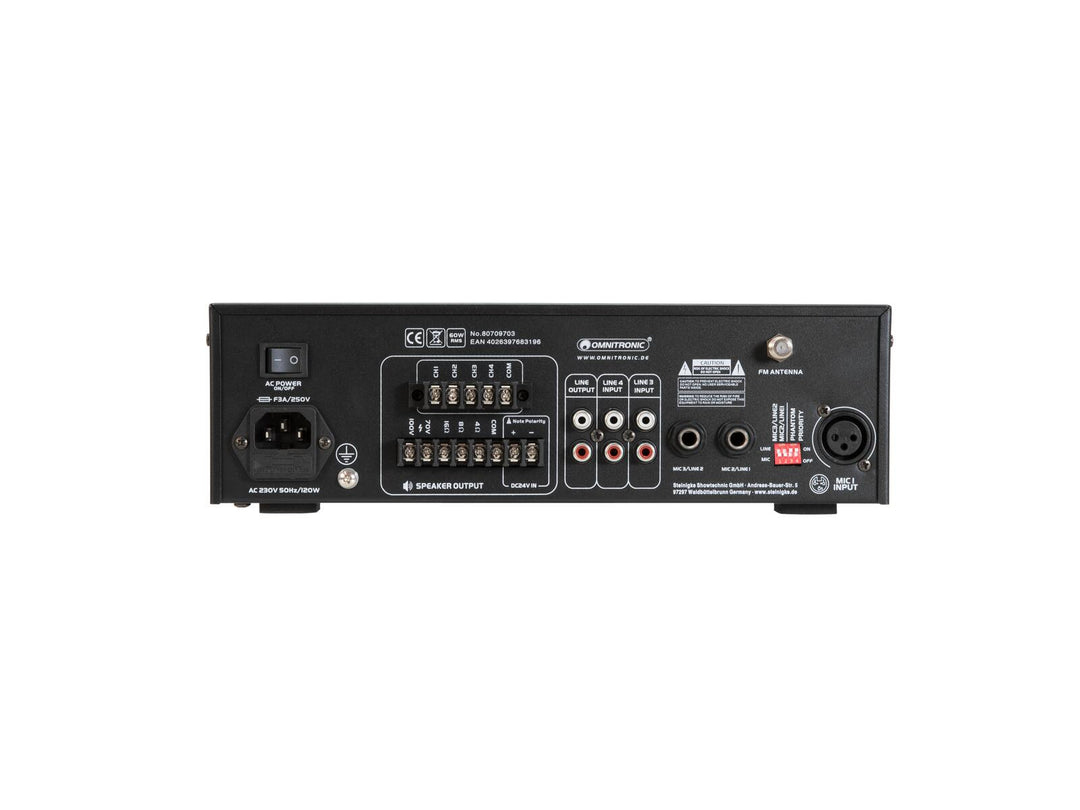 OMNITRONIC CPZ-60P amplificatore di missaggio PA
