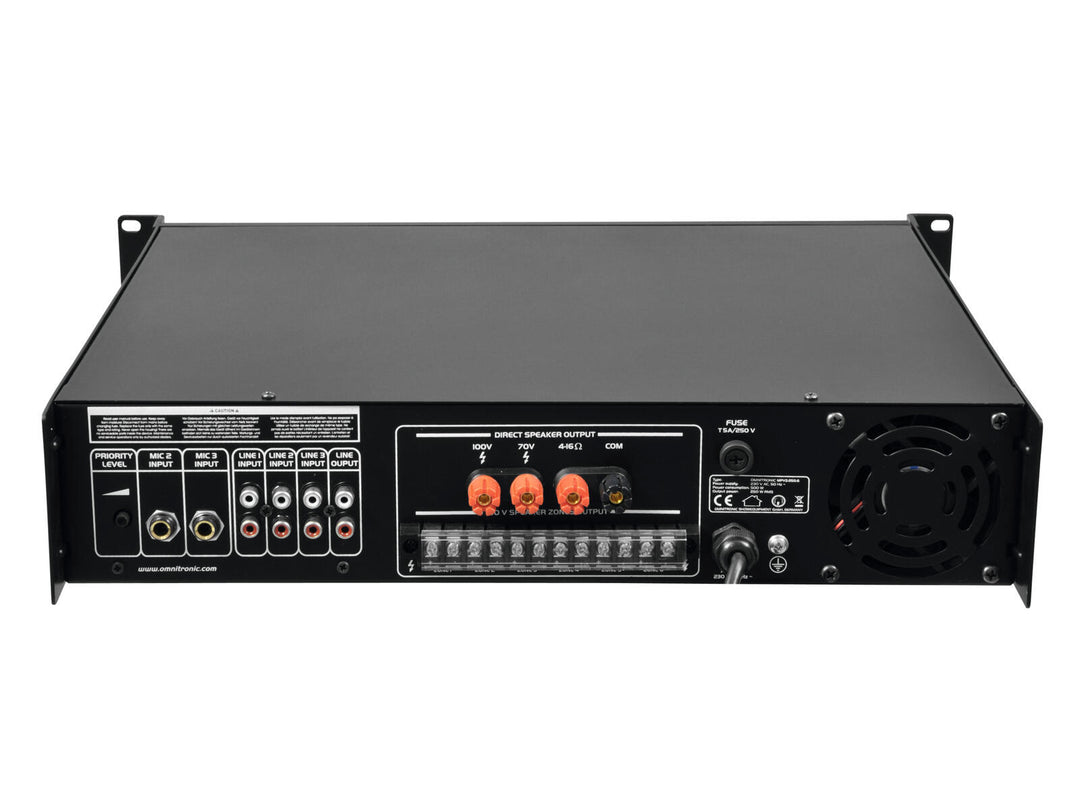 OMNITRONIC MPVZ-250.6 Amplificatore PA per mixaggio