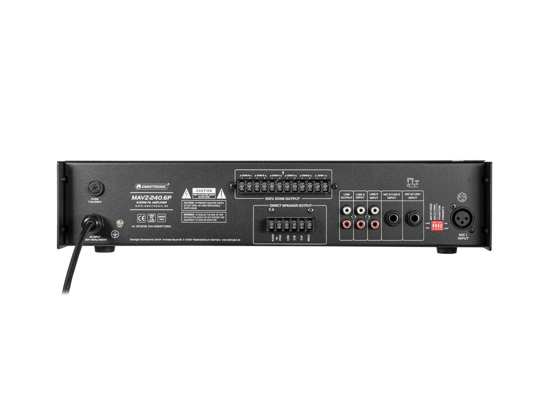 OMNITRONIC MAVZ-240.6P amplificatore mixer PA