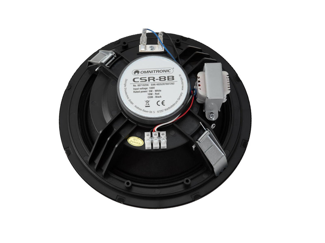 OMNITRONIC Altoparlante da soffitto nero CSR-8B