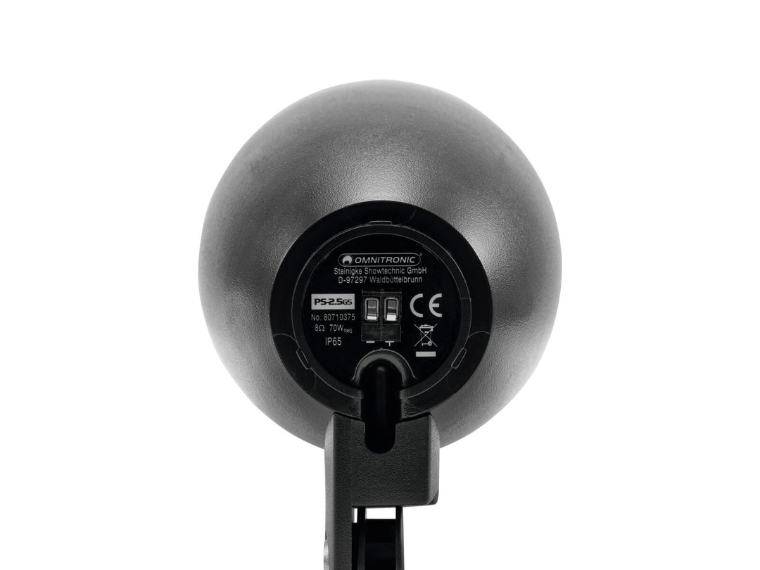 OMNITRONIC PS-2.5GS altoparlante per proiettore, nero, 2x