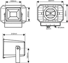 OMNITRONIC HS-60 Diffusore a tromba PA