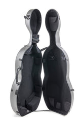 GEWA Polycarbonate 4.6 custodia per violoncello 4/4, grigia, Rolly