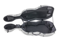 GEWA Polycarbonate 4.6 custodia per violoncello 4/4, grigia, Rolly