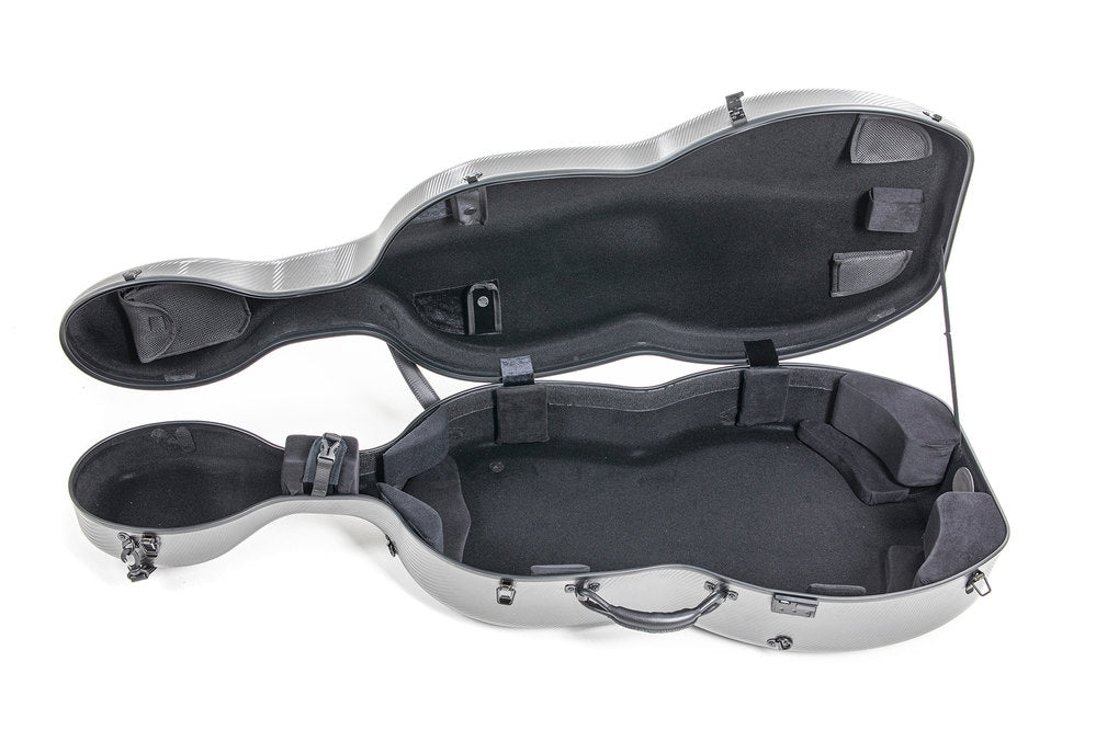 GEWA Polycarbonate 4.6 custodia per violoncello 4/4, grigia, Rolly