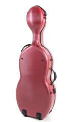 GEWA Polycarbonate 4.6 custodia per violoncello 4/4, rossa, Rolly