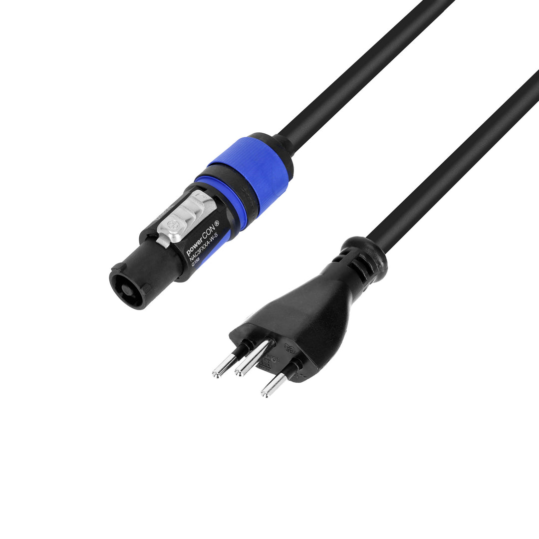 Adam Hall Cables 5 STAR PCON 0150 CH - Cavo di alimentazione | Neutrik powerCON® x SEV M12 | 1,5 m