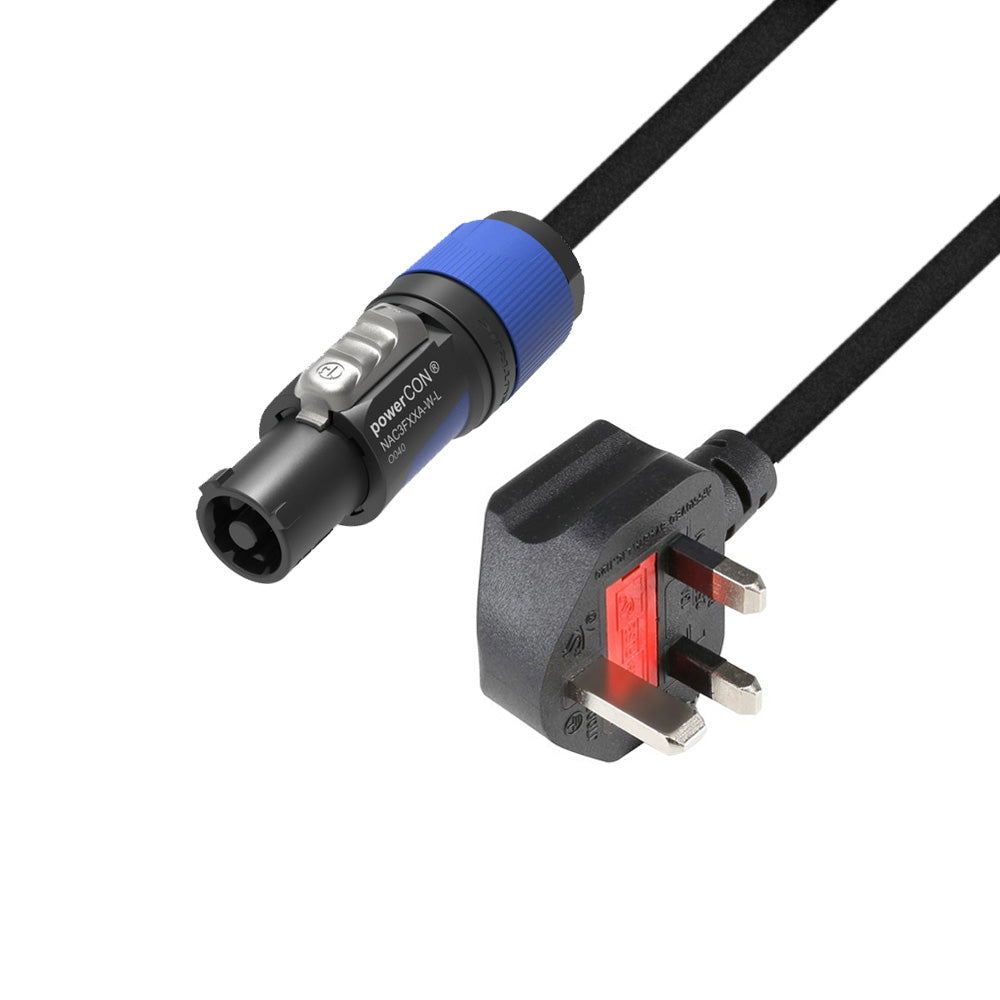 Adam Hall Cables 5 STAR PCON 0300 GB - Cavo di alimentazione Neutrik powerCON® per spina GB | 3 m